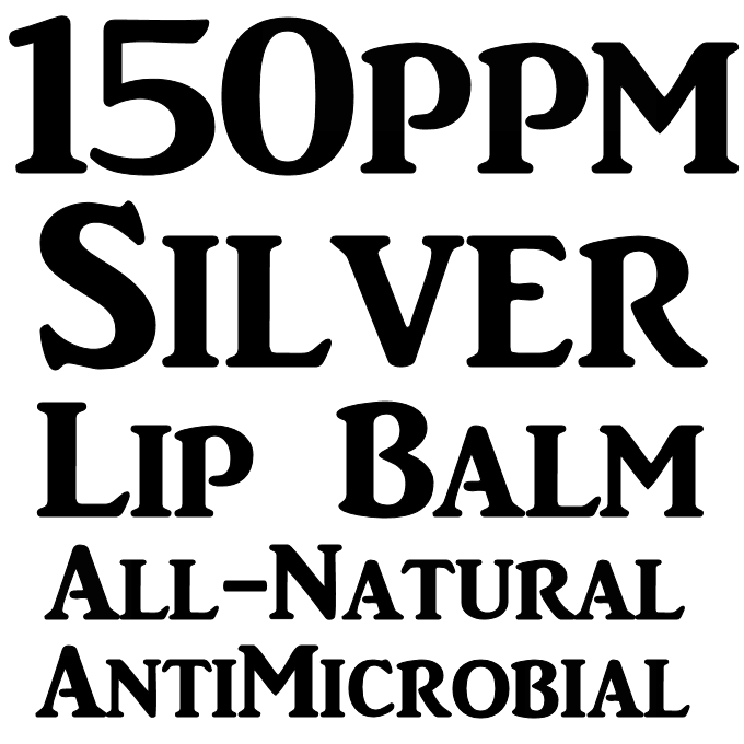 150ppm Silver Lip Balms, All Natural