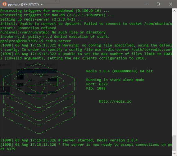 Redis Server on Bash on Windows Paris Polyzos' blog