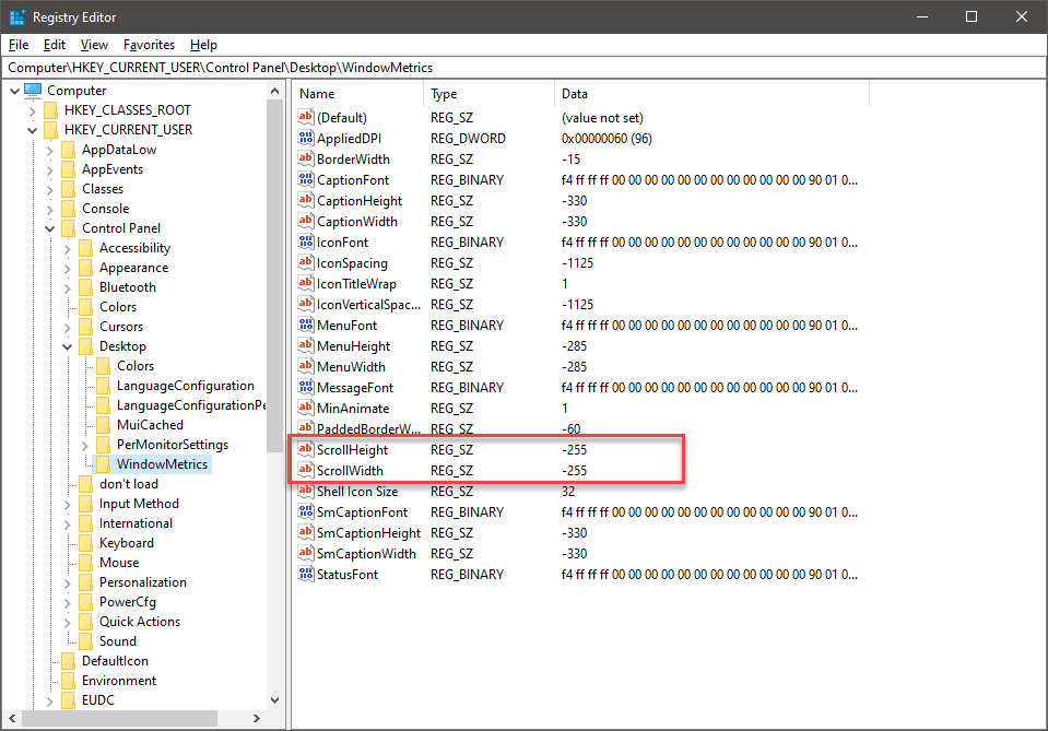 Make scrollbars in Windows thinner to save space Paris Polyzos' blog