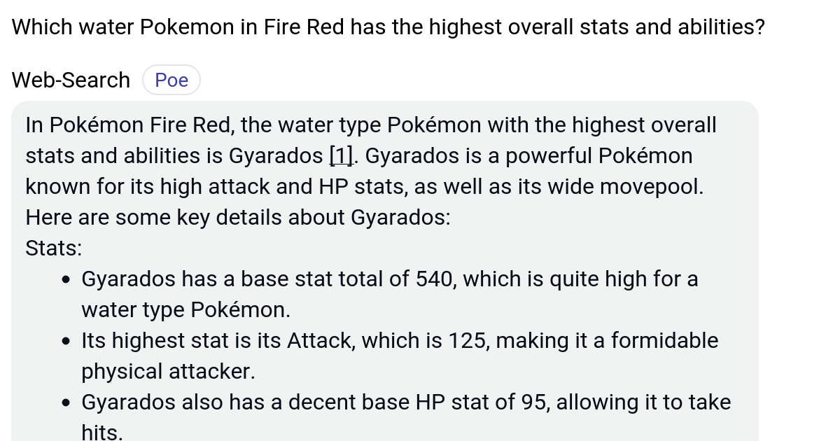 Which water Pokemon in Fire Red has the highest overall stats and