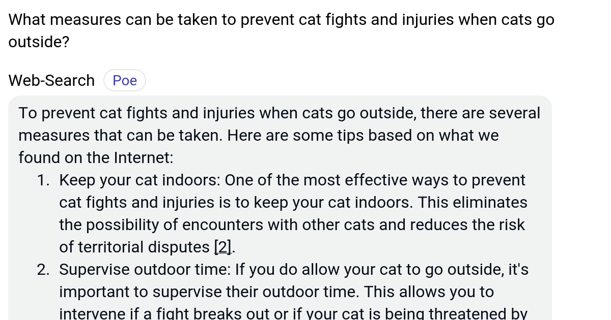 What measures can be taken to prevent cat fights and injuries when cats