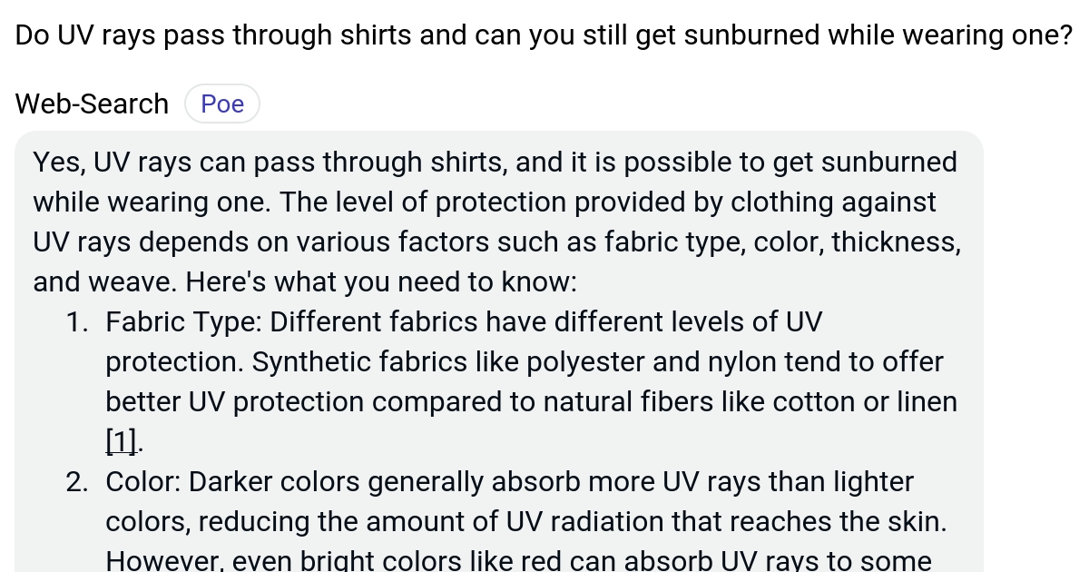 Do UV rays pass through shirts and can you still get sunburned while