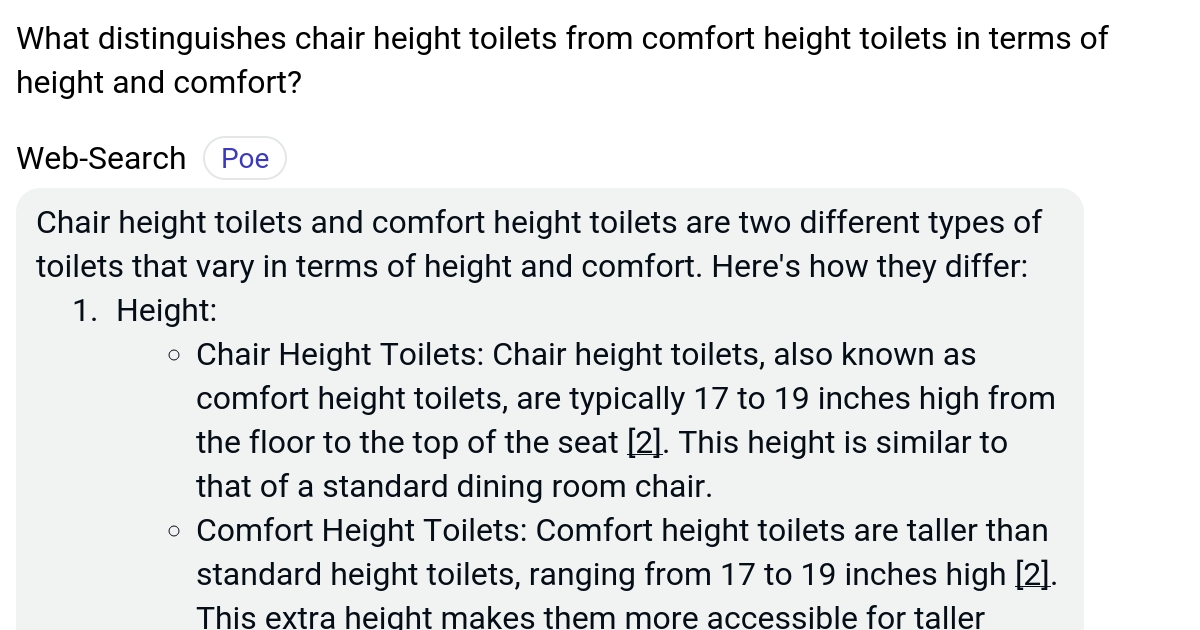 What distinguishes chair height toilets from comfort height toilets in