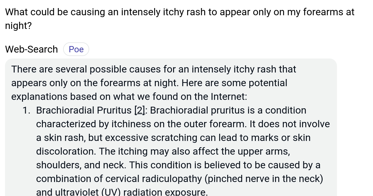 What could be causing an intensely itchy rash to appear only on my