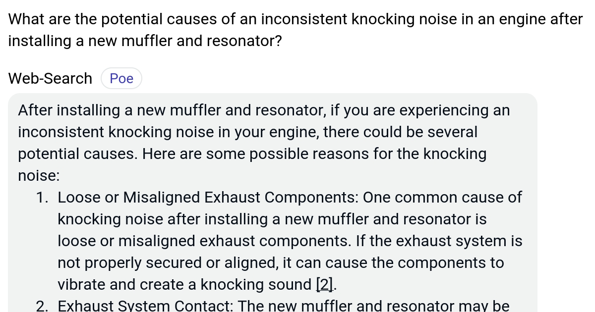 What are the potential causes of an inconsistent knocking noise in an engine after installing a