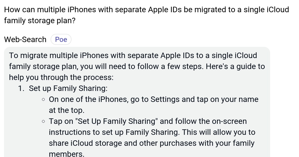 How can multiple iPhones with separate Apple IDs be migrated to a