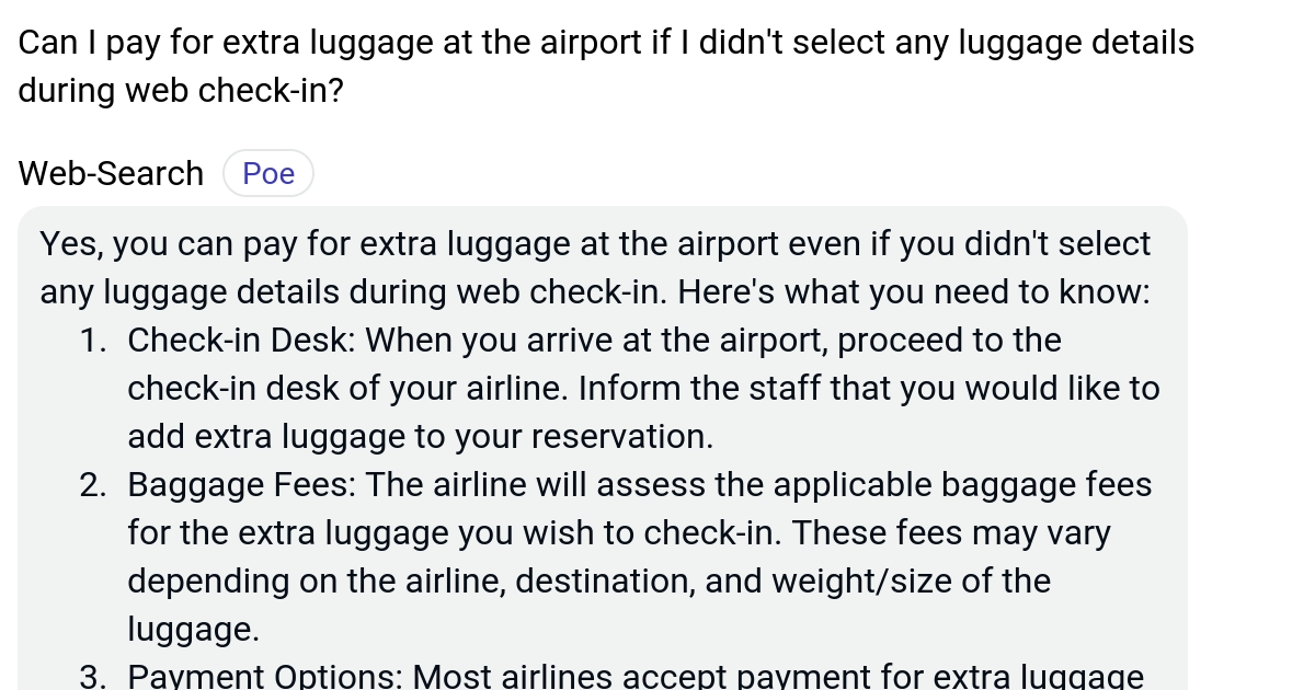 Can I pay for extra luggage at the airport if I didn't select any