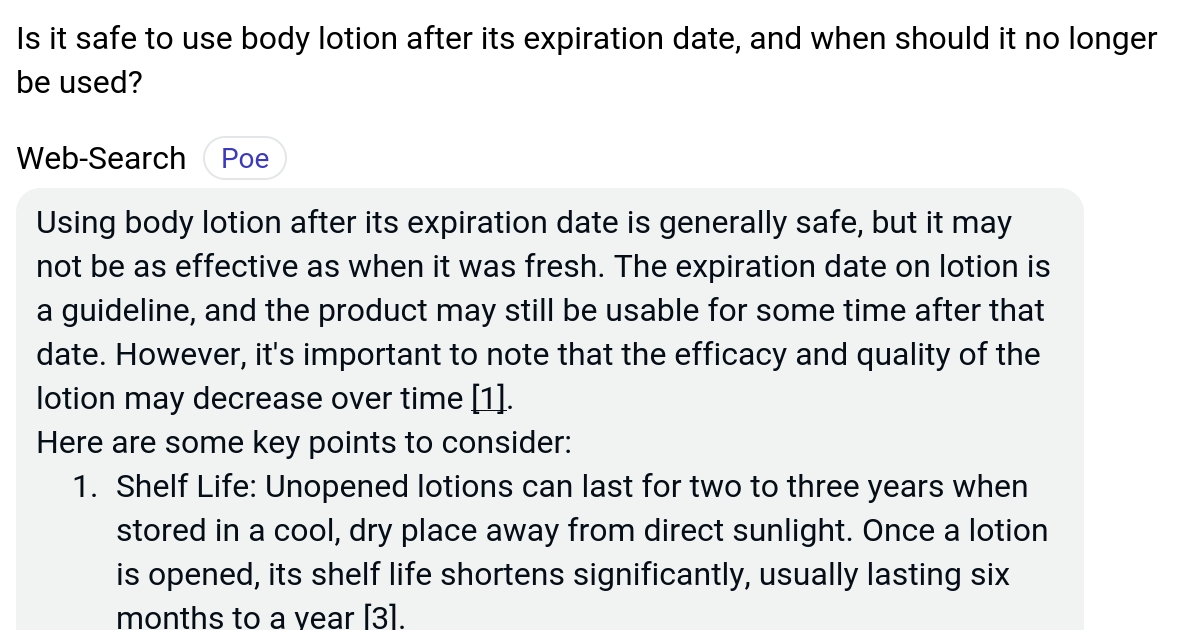 Is it safe to use body lotion after its expiration date, and when