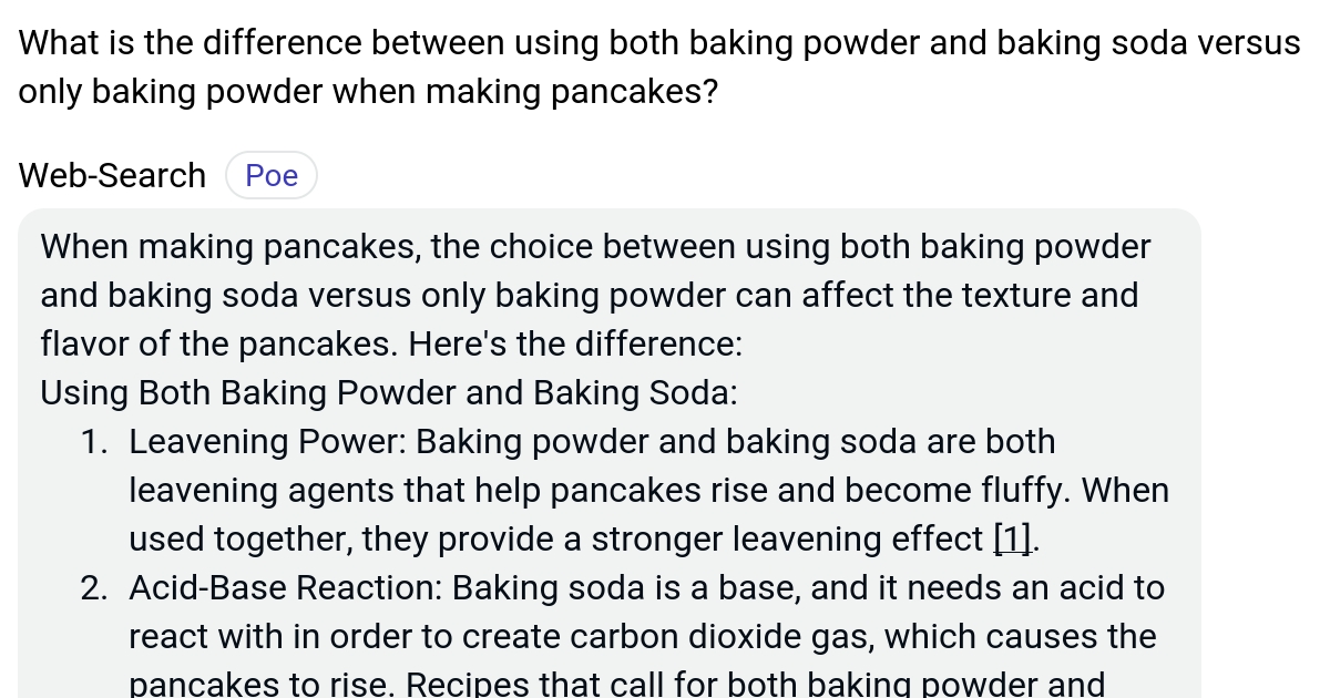 What is the difference between using both baking powder and baking soda