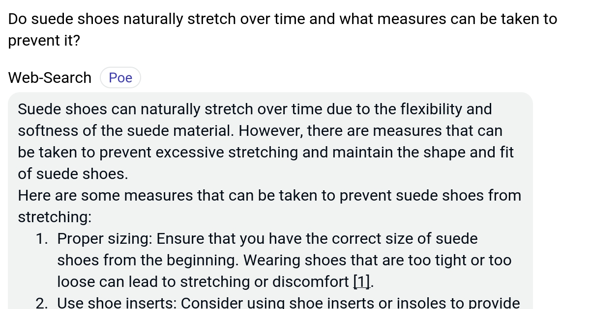 Do suede shoes naturally stretch over time and what measures can be