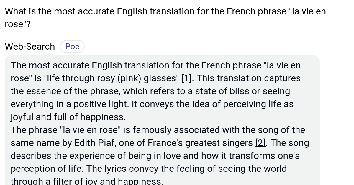 What is the most accurate English translation for the French phrase "la