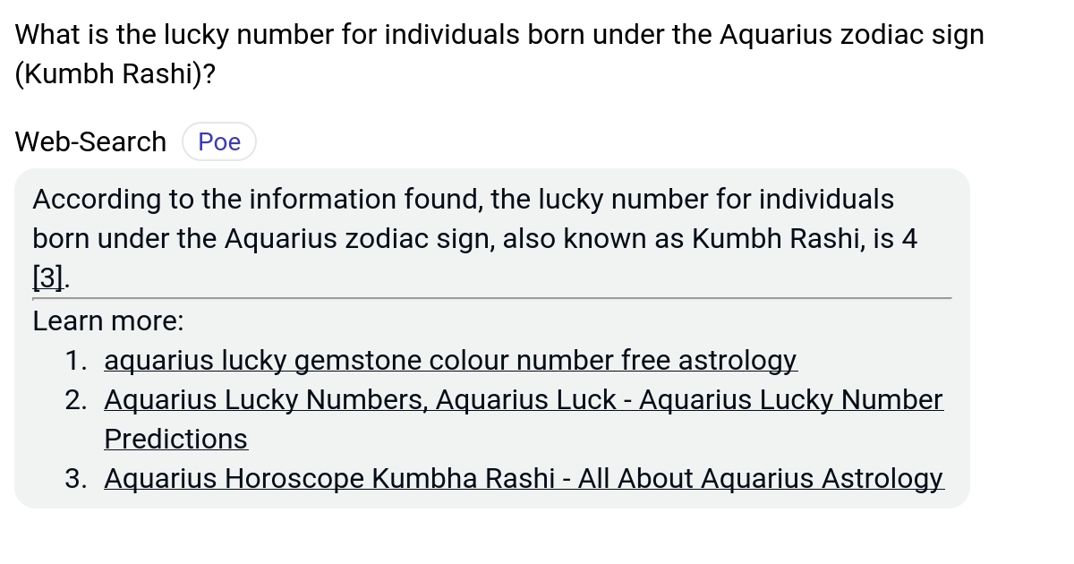 What is the lucky number for individuals born under the Aquarius zodiac