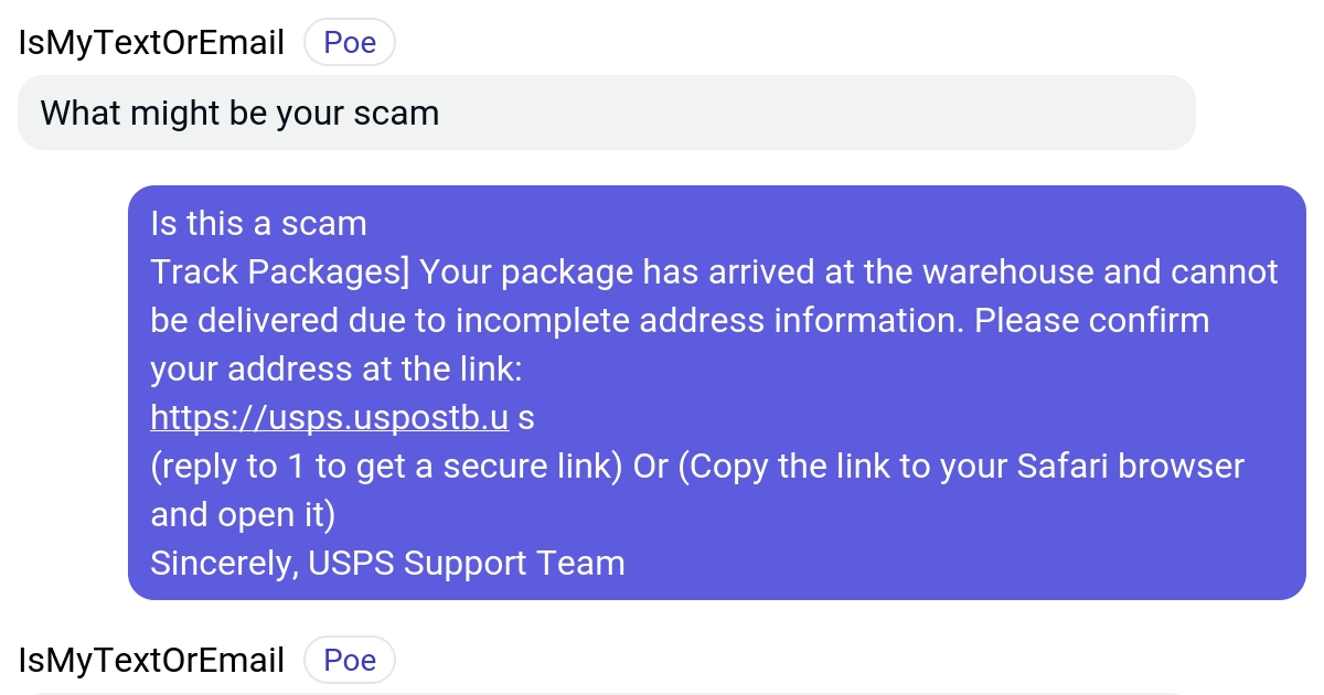 Is this a scam Track Packages\] Your package has arrived at the