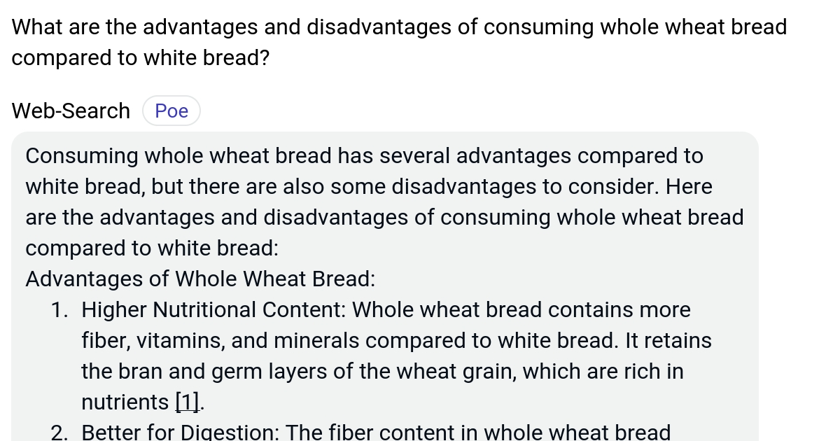 What are the advantages and disadvantages of consuming whole wheat