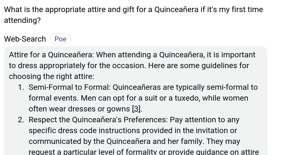 What is the appropriate attire and gift for a Quinceañera if it's my