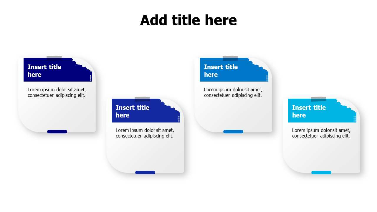 4 paper sticky notes & Slides