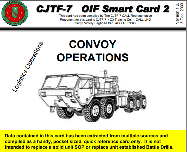 Logistics Convoy, Smart card PowerPoint Ranger, Premade Military PPT
