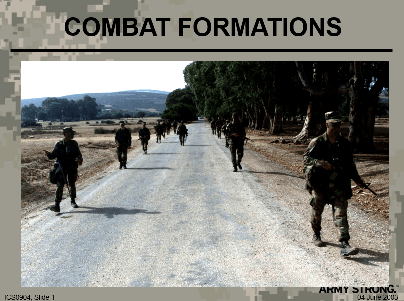 Combat Formations PowerPoint Ranger, Premade Military PPT Classes