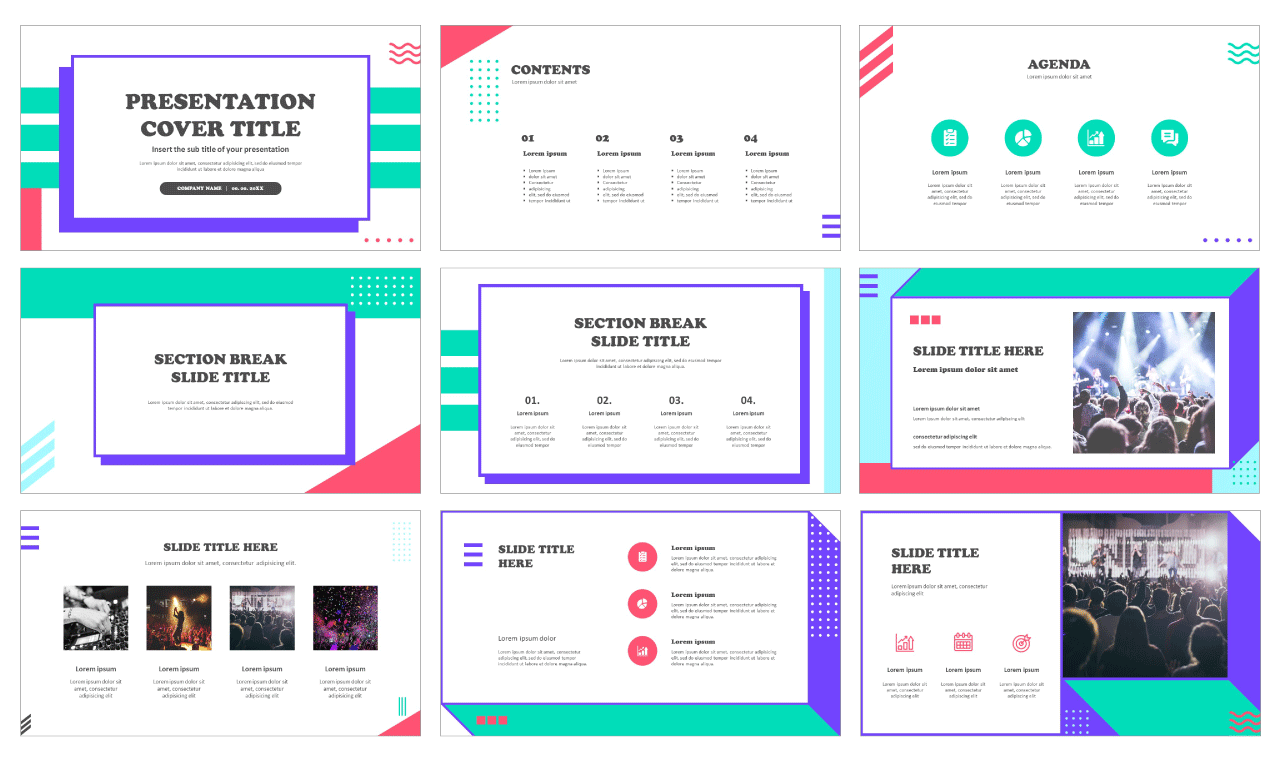 Geometric frame Free Presentation Templates Powerpoint, Google slides