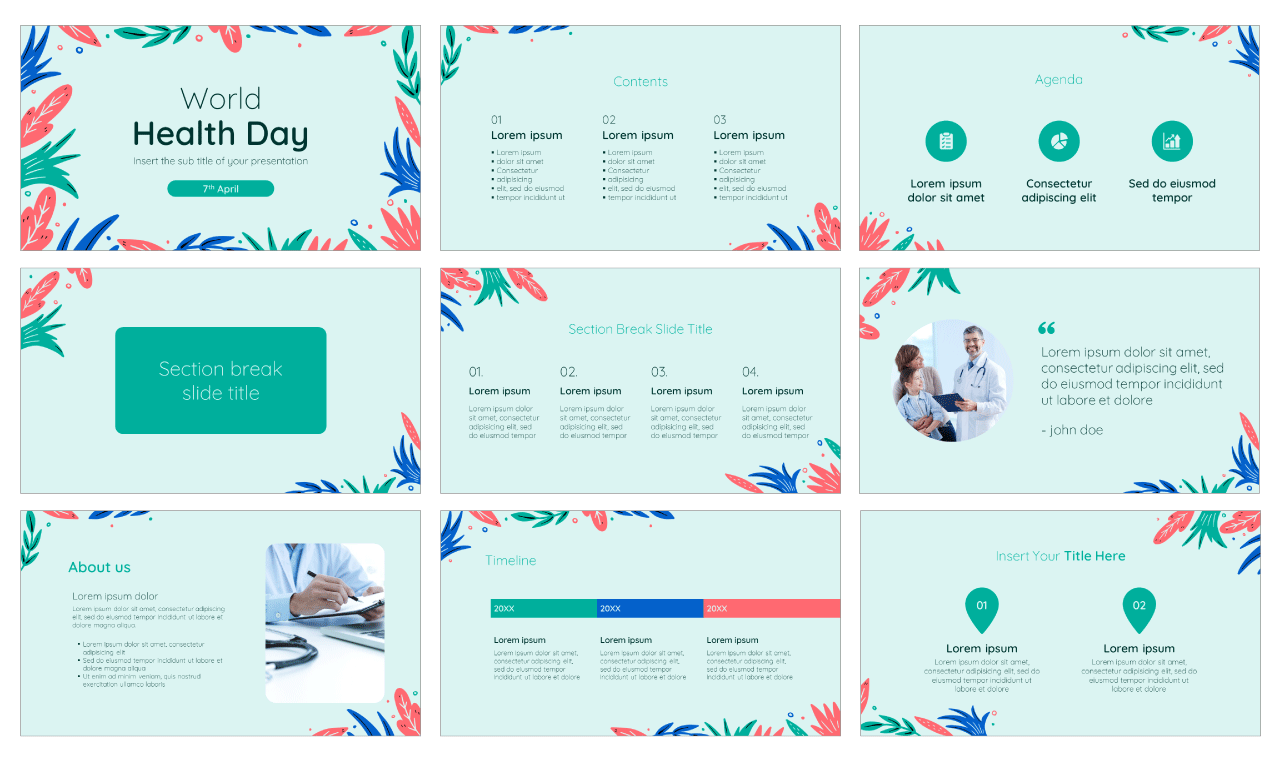Health Day Free PowerPoint Template and Google Slides Theme