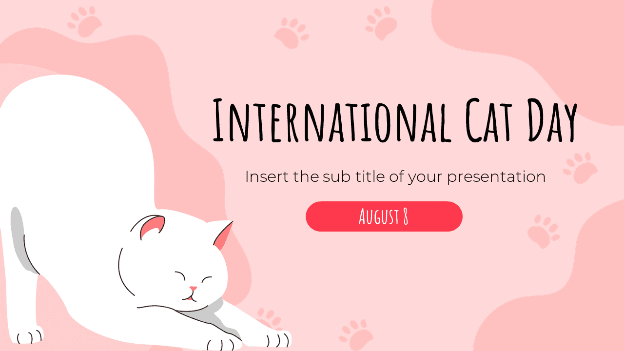 International Cat Day Google Slides Theme PowerPoint Template