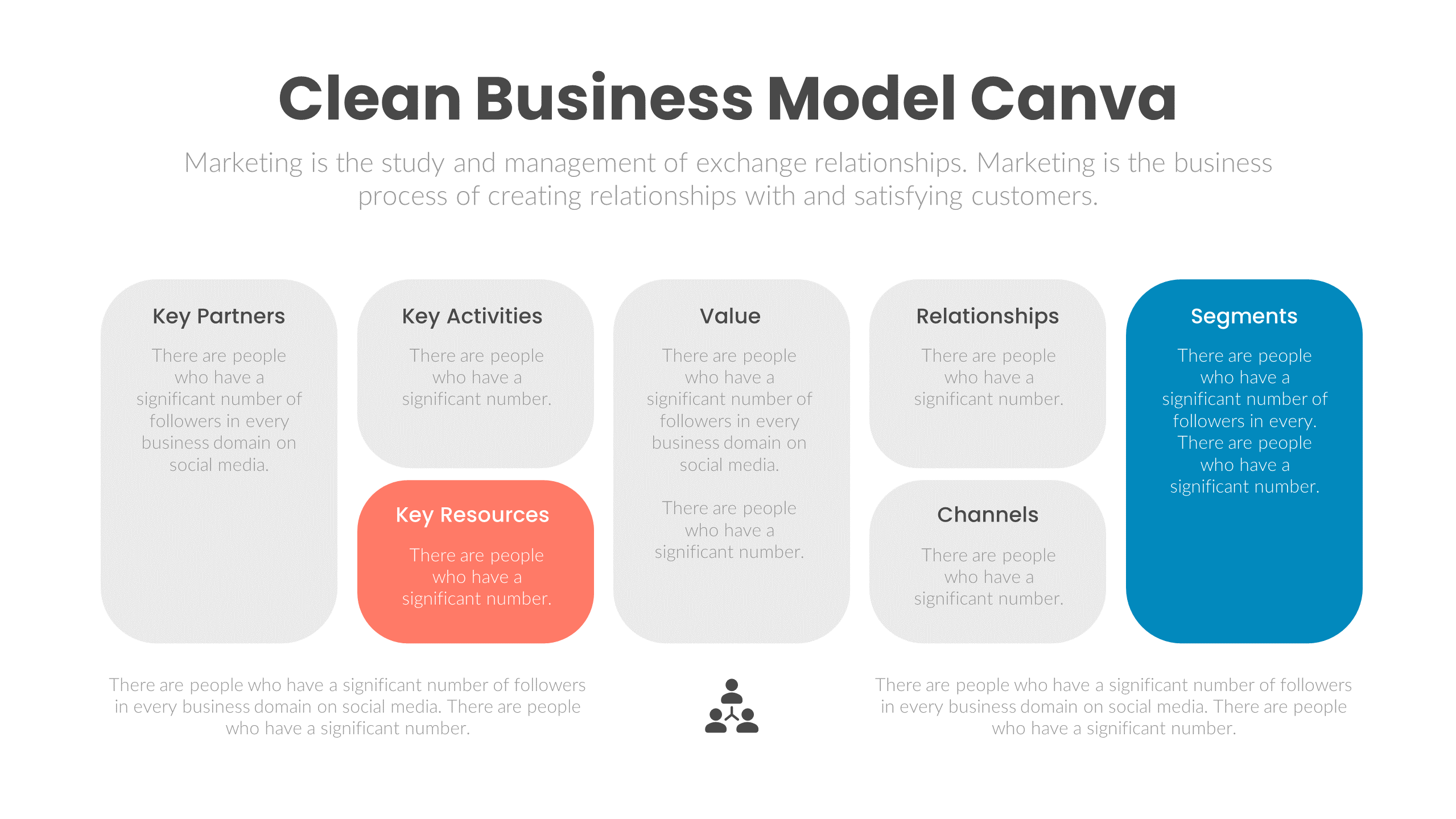 Download Clean Business Model Canva Brain Powerpoint Infographic Template