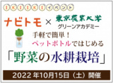 1656108 thum - 東京農業大学×ナビトモ 手軽で簡単！ペットボトルではじめる「野菜の水耕栽培」 | 趣味・友達作りは【ナビトモ】