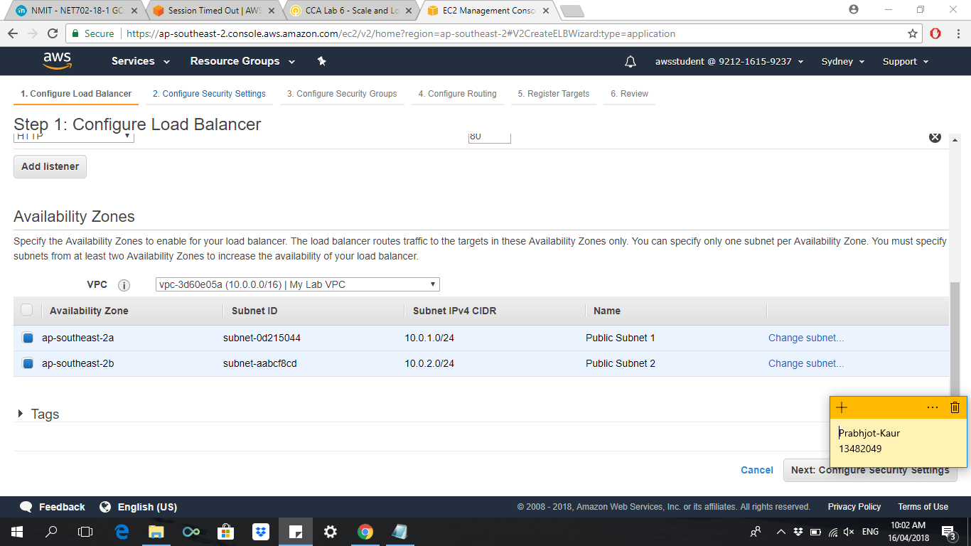CCA Lab 6Scale and Load Balance your Architecture Networking