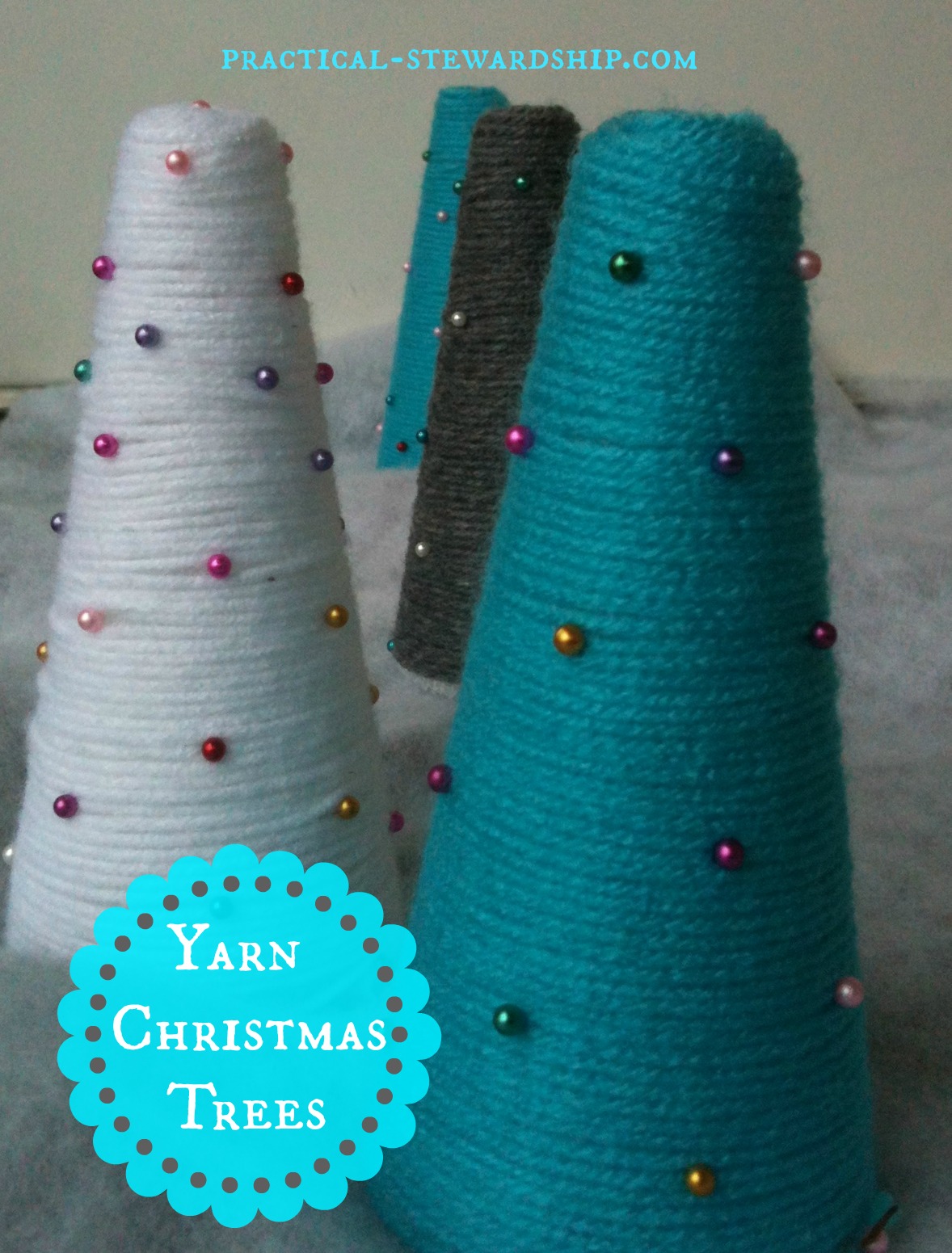DIY YarnWrapped Christmas Trees Practical Stewardship
