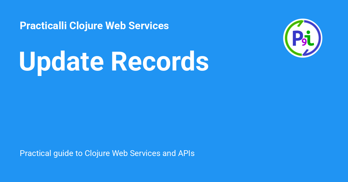 Update Records Practicalli Clojure  Services