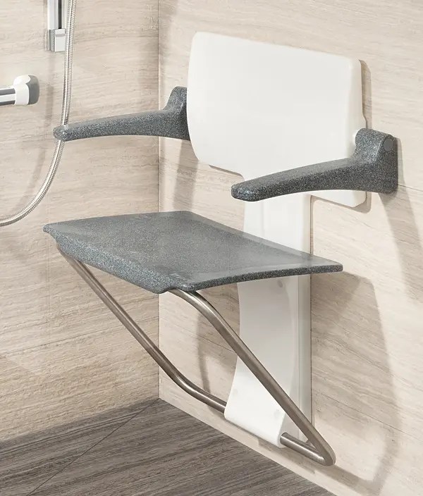 Impey Slimfold shower seat stylish shower seating! Practical Bathing