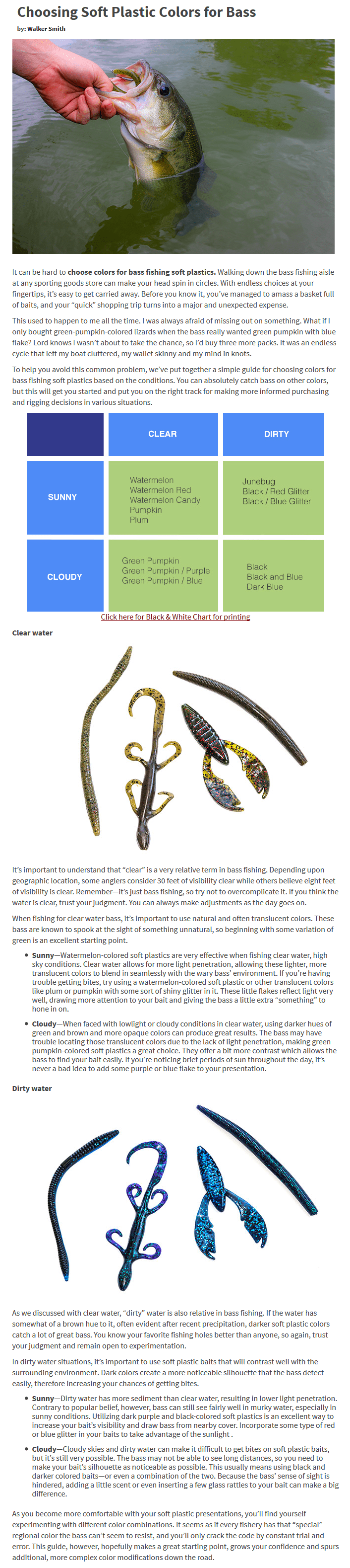 Choosing Soft Plastic Colors for Bass Practical Fishing