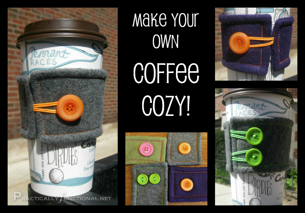 DIY Felt Coffee Cozy Tutorial