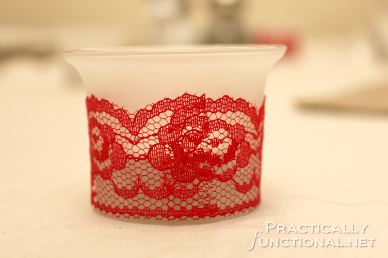 Lace Candles For Valentine's Day Practically Functional