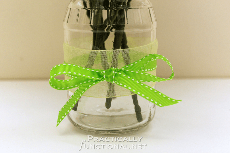 Decorate With Spring Flowers And Ribbon