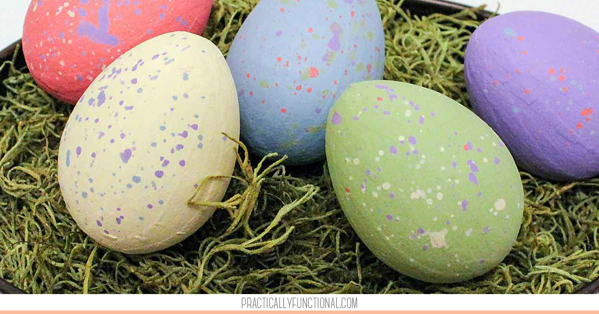 Painted Paper Mache Easter Eggs Practically Functional