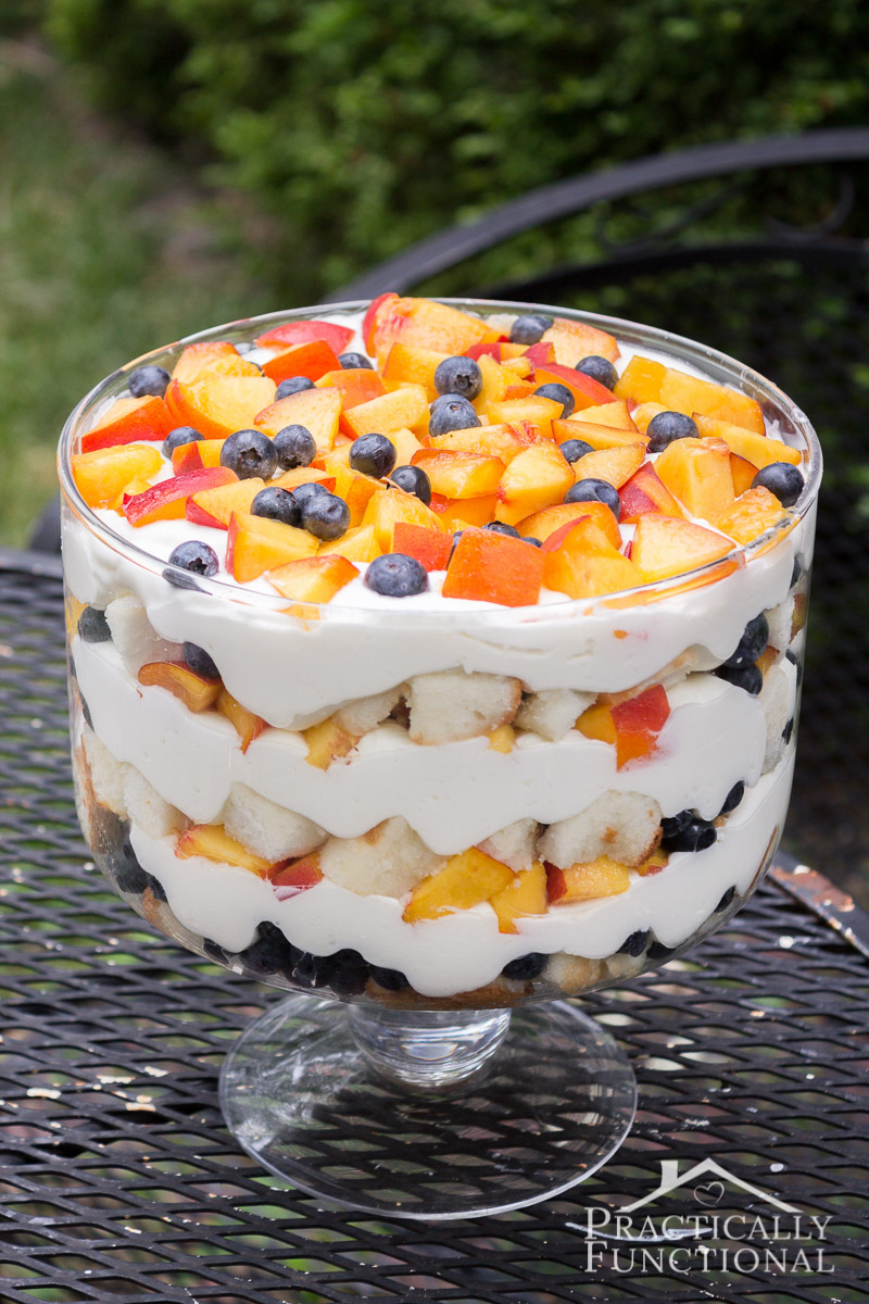 Summer Peach Blueberry Trifle Recipe