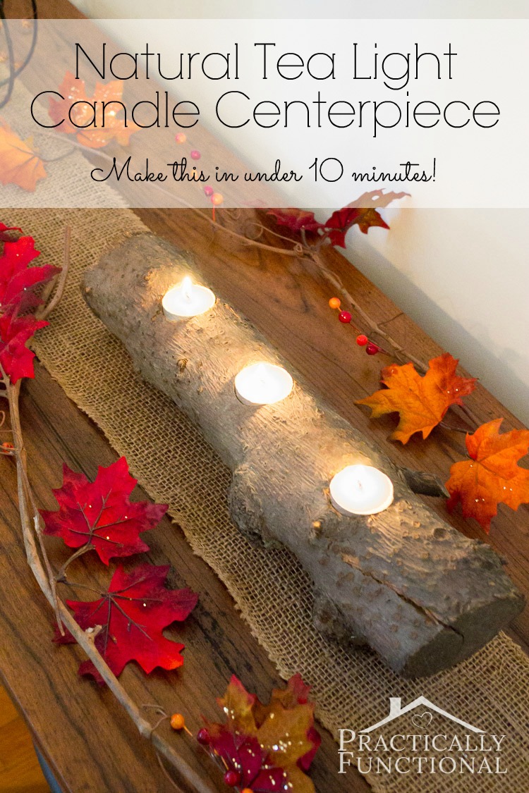 Natural Tea Light Candle Centerpiece In Under 10 Minutes!