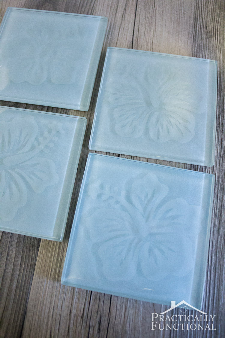 How To Make Etched Glass Tile Coasters