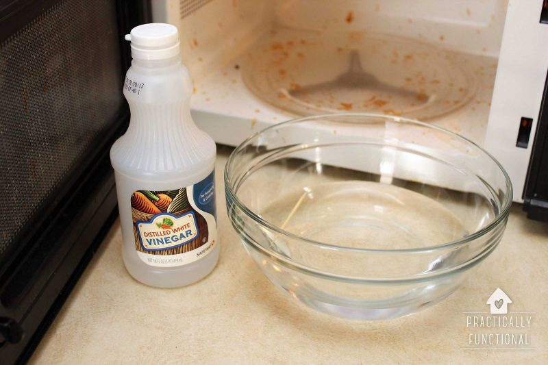 How To Clean A Microwave With Vinegar & Steam; No Scrubbing!