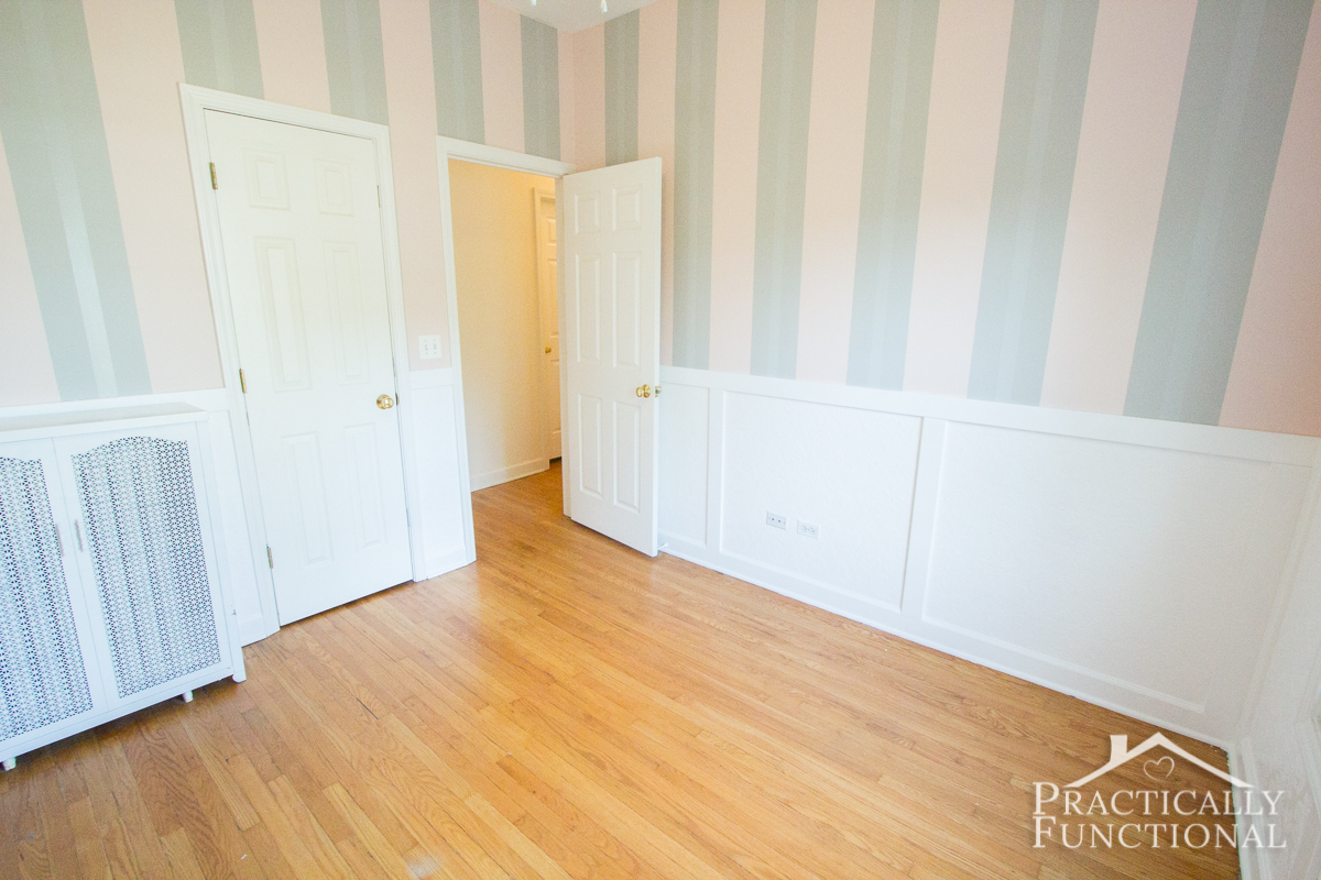 DIY Wainscoting With Textured Wallpaper