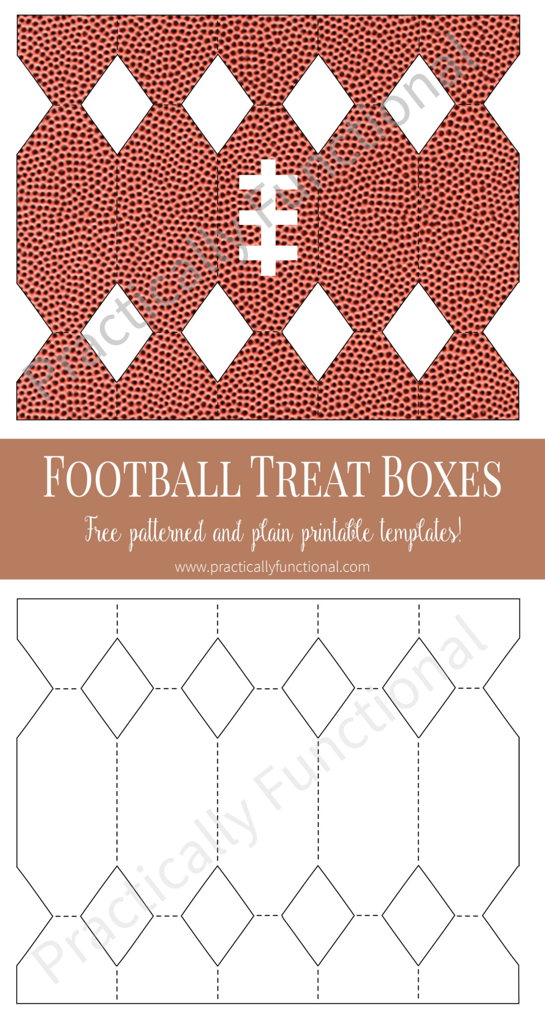 DIY Free Printable Football Treat Boxes