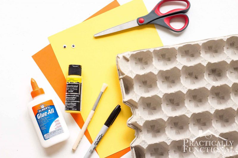 Make These Cute Egg Carton Chicks From A Recycled Egg Carton In Minutes!