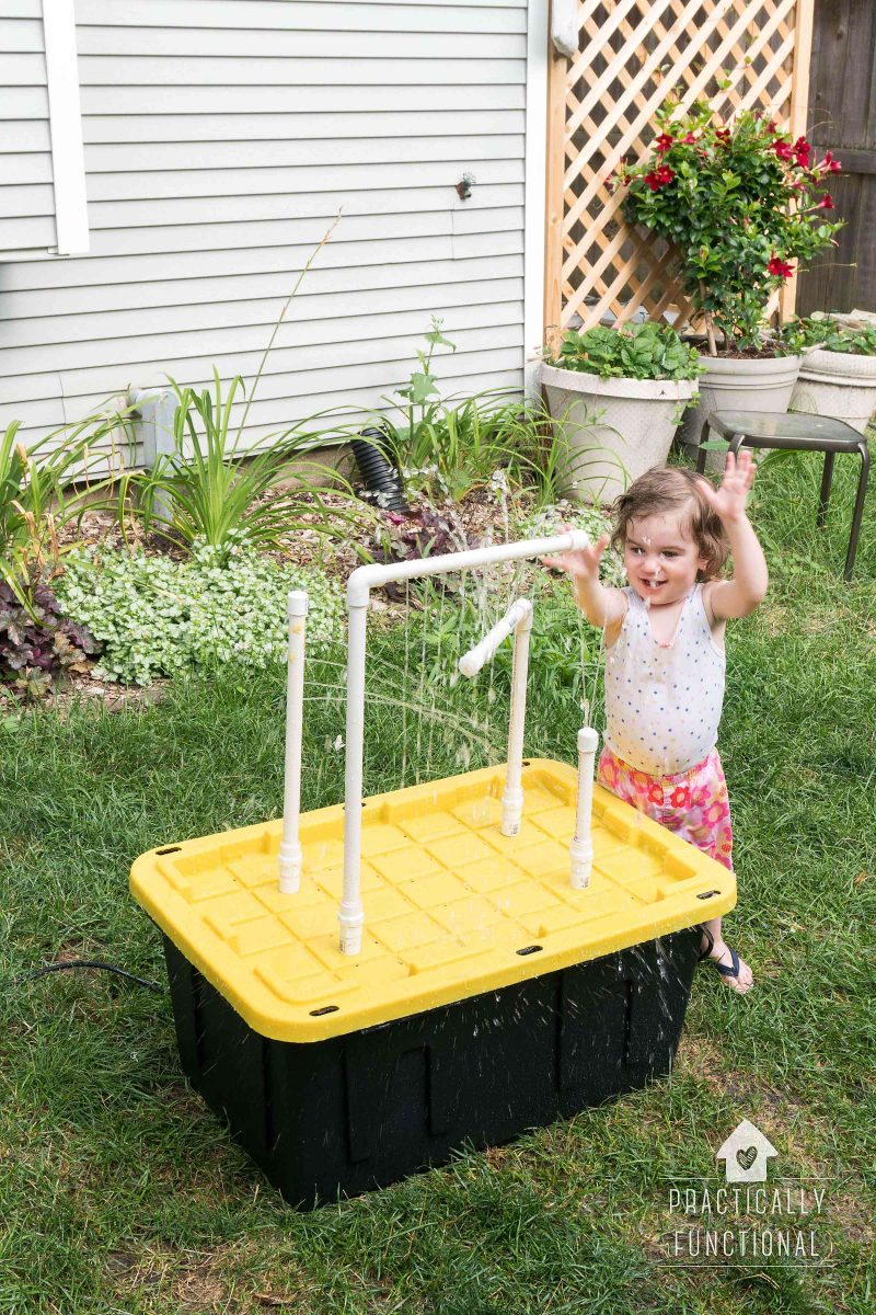 DIY Water Table With Fountains And Sprayers