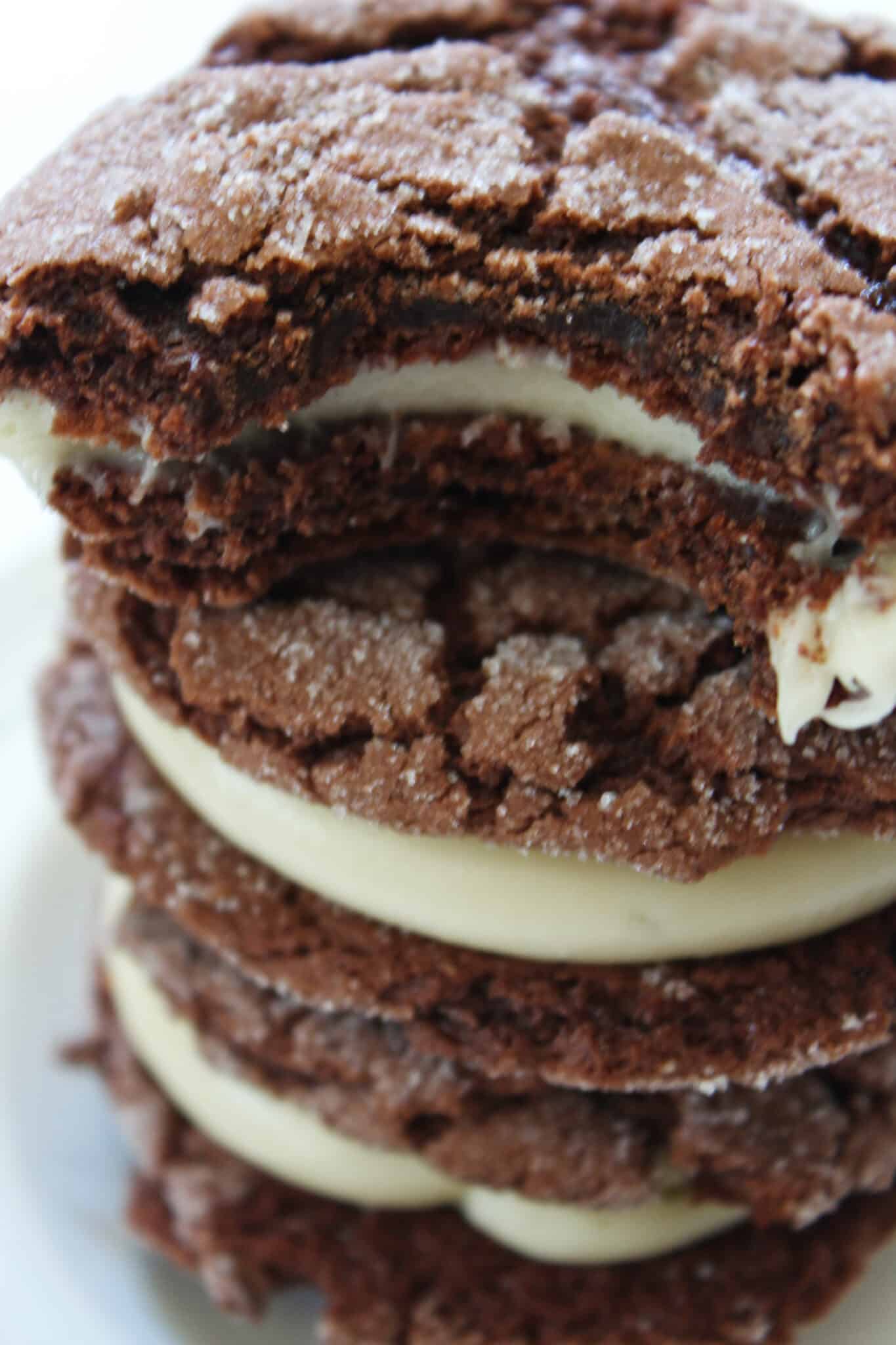 Chocolate Sandwich Cookies Cake Mix Cookies Practically Homemade