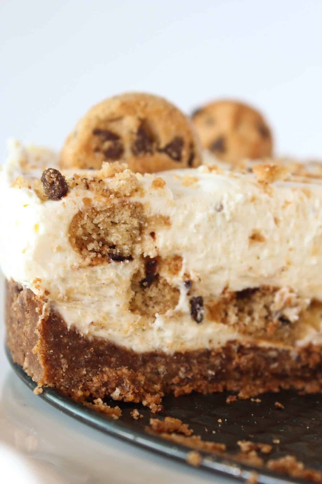 No Bake Chocolate Chip Cookie Cheesecake Practically Homemade