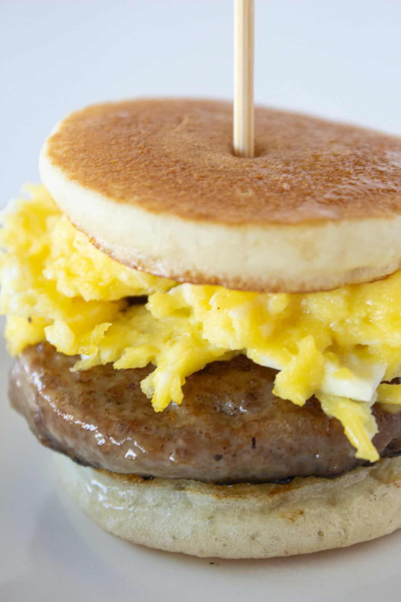 Pancake Sausage and Egg Sliders Breakfasts Practically Homemade