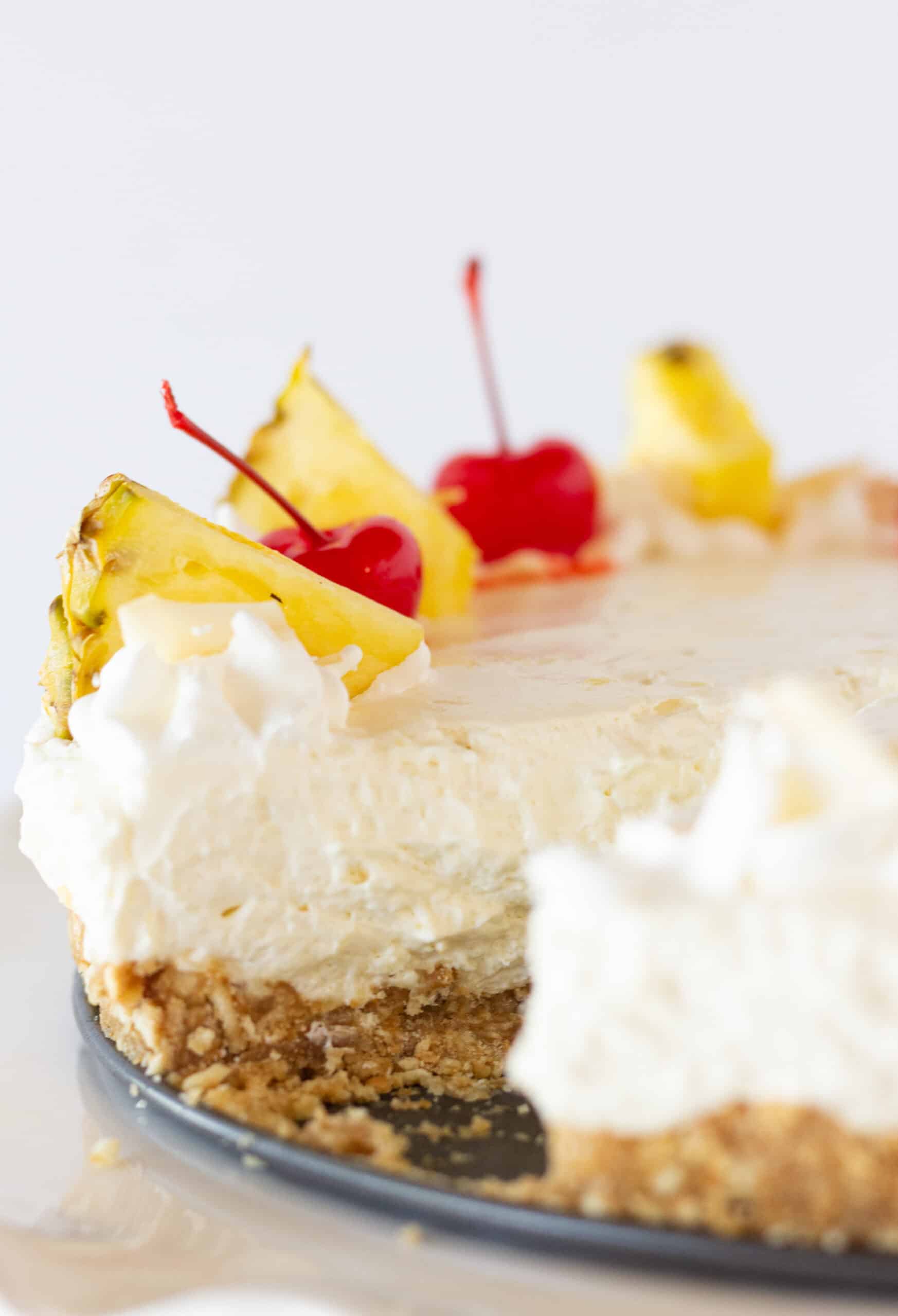 Pina Colada No Bake Cheesecake Practically Homemade
