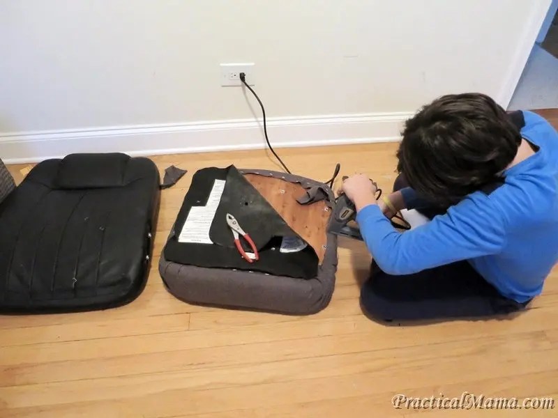 DIY Reupholstering old office chair