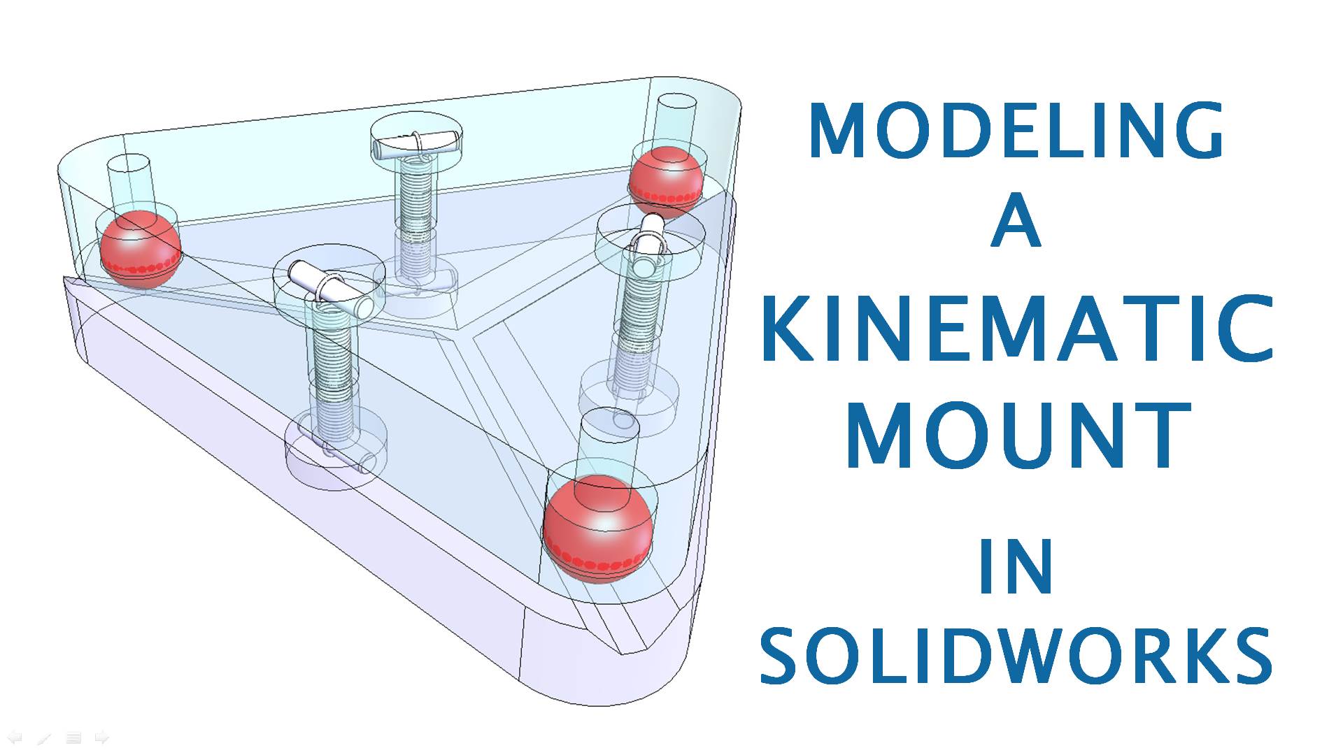 Modeling and Design of a Kinematic Mount in CAD (Using SolidWorks